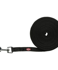 TRIXIE kummeeritud jalutusrihm 15mm/5m, must