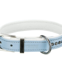 TRIXIE Active Comfort kivikestega nahast kaelarihm S-M 27-33cm/15mm, helesinine