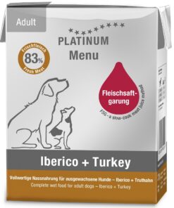 PLATINUM MENU märgtoit värske sea- ja kalkunilihaga 375 g