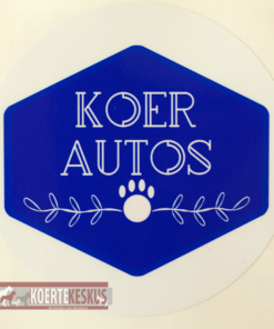 Autokleebis "Koer Autos"