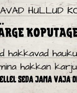 Hoiatussilt "Hullud koerad" 30 x 25 cm