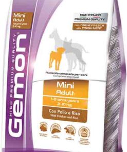 Koera kuivtoit Monge Gemon Mini Adult kana ja riisiga 3 kg