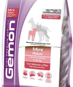 Koera kuivtoit Monge Gemon Mini Adult lõhe ja riisiga 3 kg