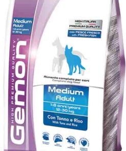 GEMON Medium Adult kuivtoit tuunikala ja riisiga 3 kg