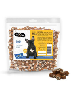Hau&Miau maiuspalad koerale pehmed minirõngad kalaga 500 g