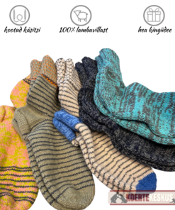 Käsitsi kootud sokid 100% lambavillast – Eesti käsitöö, nr 27