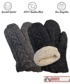 Käsitsi kootud labakindad 100% lambavillast – Eesti käsitöö