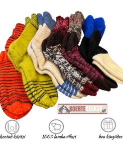 Käsitsi kootud sokid 100% lambavillast – Eesti käsitöö, nr 25