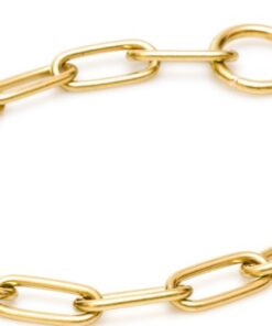 Täispoov kaelakett ovaalse lüliga 4,0mm x 76cm, messing