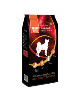 Total Bite gluteeni-ja teraviljavaba  koeratoit täisk.koertele värske lambalihaga 10 kg