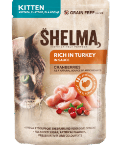 Shelma kassieine  KITTEN kalkunifileed jõhvikatega kastmes 28x85g