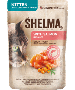 Shelma kassieine KITTEN lõhefileed astelpaju- ja linaseemneõliga kastmes 28x85g