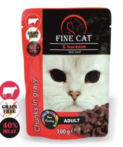 Fine Cat kassieine veisega 100g