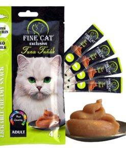 FINE CAT Exclusive TUUNIKALAGA Kreemjas suupiste kassidele .4x15g