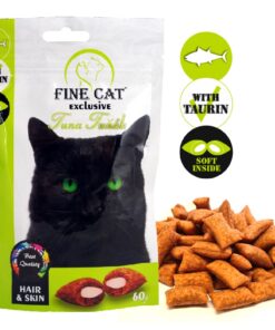 FINE CAT HAIR&SKIN tuunikala täidisega padjad kassidele  60g