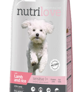 Nutrilove sensitive lamb&rice small/medium 8 kg