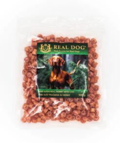 REAL DOG ​​​​SNACKS Mini sushi küüliku ja tursaga 500g
