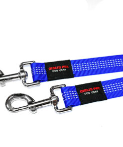 City Style 2-koera vaherihm jalutusrihmale 2,0cm/35cm, sinine helkurniitidega