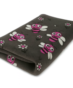 Vet Bed Bees Anthra Fuksia - libisemiskindel koeramatt - 100 x 75 cm