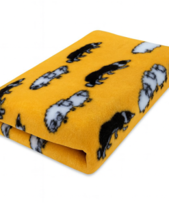 Vet Bed koeramatt Yellow Sheep + Border Collie - Non-Slip 100 x 150 cm