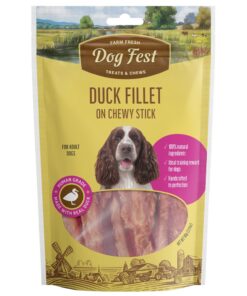 Dog Fest täisk.koertele pardifilee närimispulgal 90g