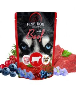 Rafi Fine Dog märgtoit veiseliha, mustikate ja jõhvikatega 10x500 g