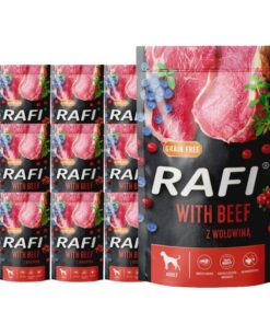 Rafi koerakonserv veiseliha, mustikate ja jõhvikatega 10x500 g