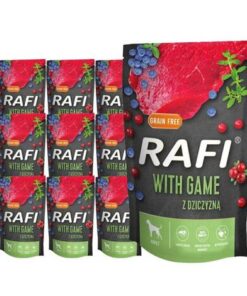 Rafi koerakonserv hirve, mustikate ja jõhvikatega 10x500 g