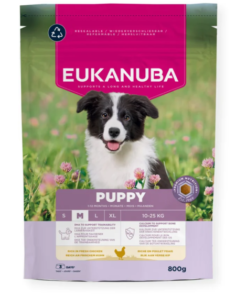 EUKANUBA Puppy kanalihaga keskmistele koertele 800 g