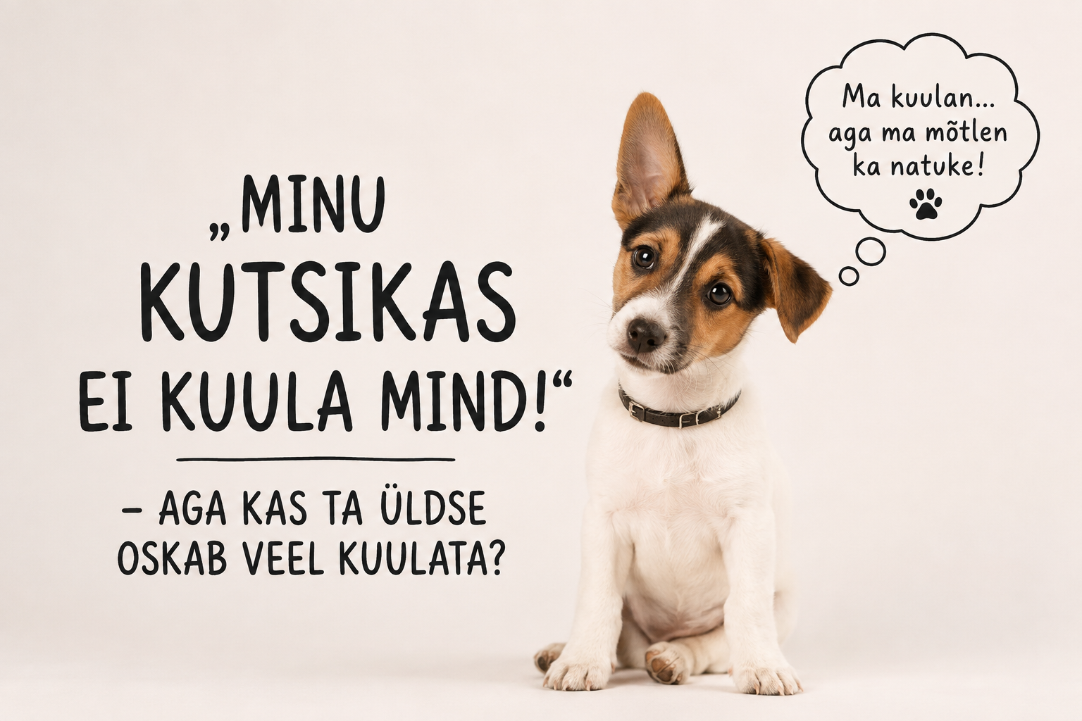 Minu kutsikas ei kuula mind! Üks lause, mida koerte treeningutes kuuleb päris sageli: „Ta ju oskab seda kodus!“ Ja ma usun sind. 😊 Tõenäoliselt oskabki. Aga sii