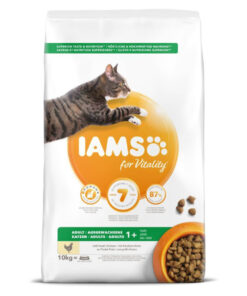 Kuiv täissööt IAMS CAT Adult kanaga 10kg kassidele